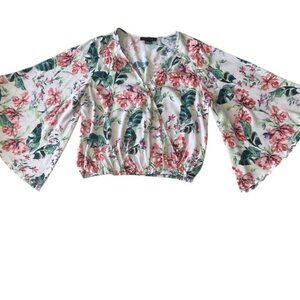 Sanctuary Women’s Gilligan Bell-Sleeve Wrap Top Size Medium